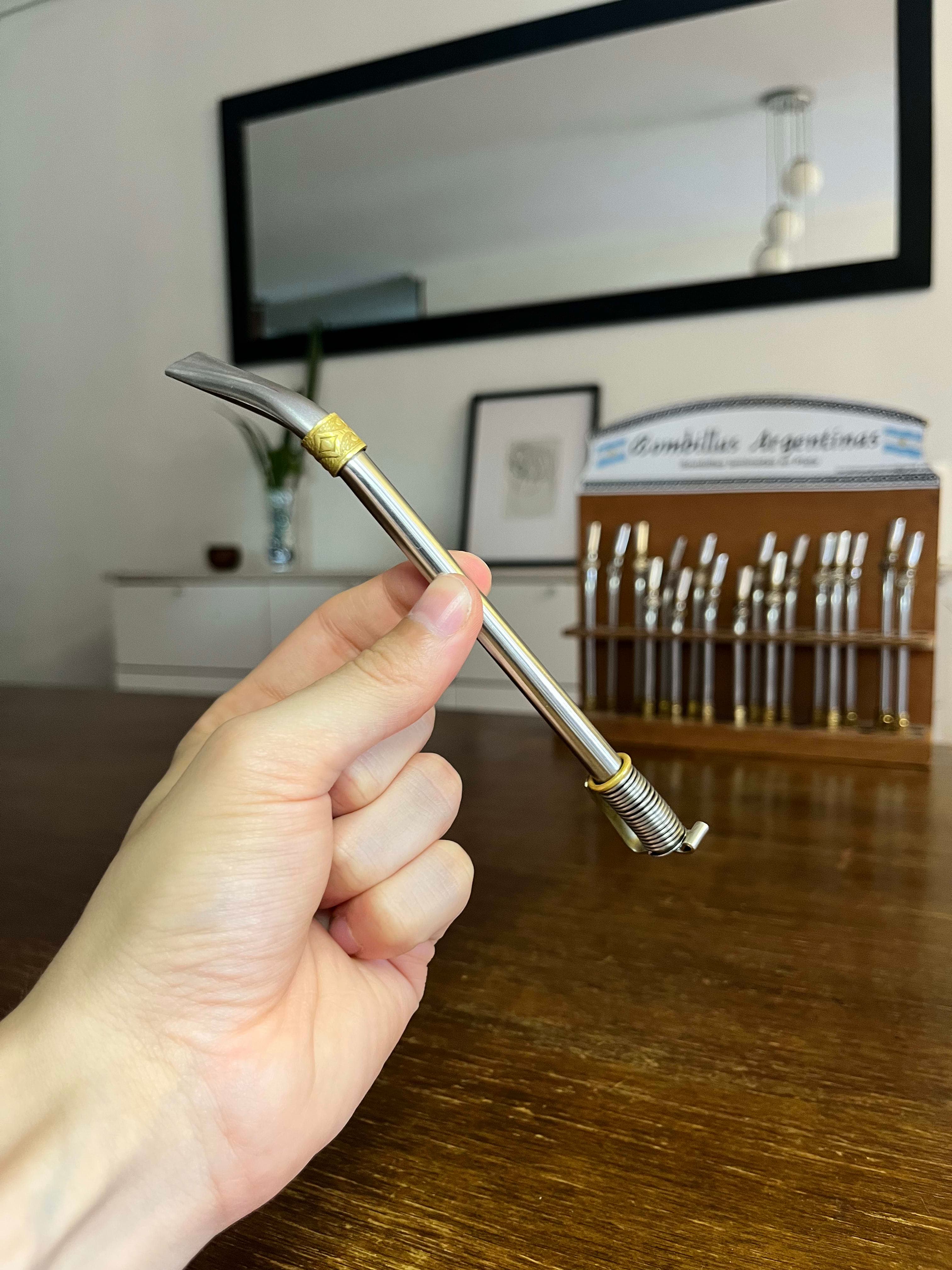 Bombilla con resorte - Acero