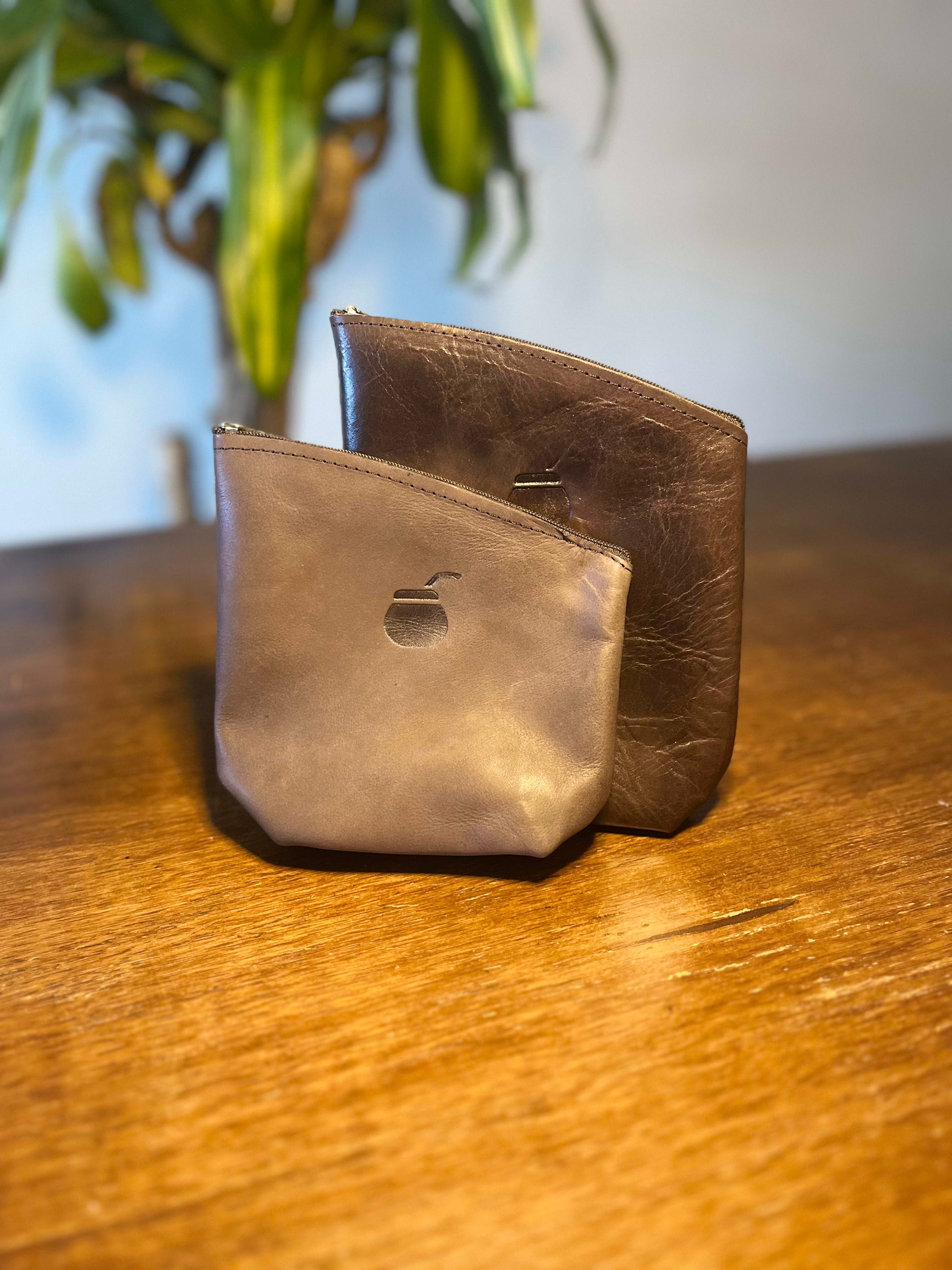 Yerbera y azucarera - Cuero (Marrón)